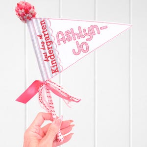 First Day of School Pennant Embroidered First day of School flag sign custom back to school sign school photo prop back to school sign