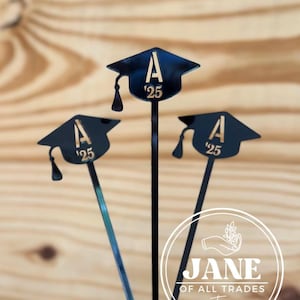 Custom Graduation Drink Stirrers Graduation Party Decor Personalized Grad Party Drink Stirrers Acrylic Graduation Drink Stirrers Grad Decor