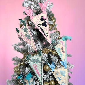 Custom City Felt Pennant Ornament Vacation Souvenir Felt Ornament