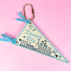 Kansas City Pennant Bachelorette Party Felt Bag Charm