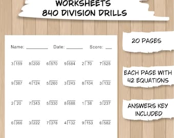 Long Division Worksheets – 20 Printable Math Sheets