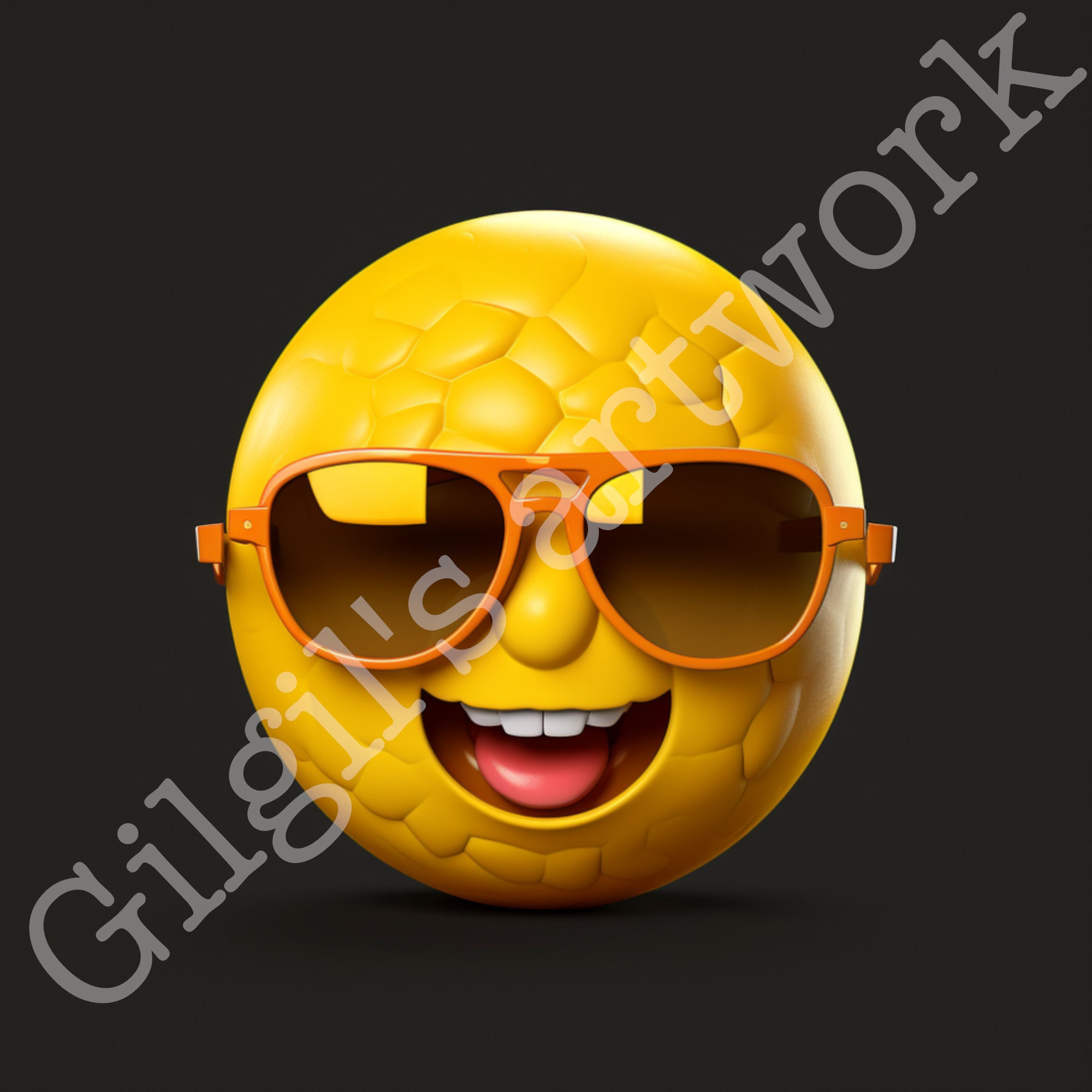 COOL EMOJI Design Pack|4 Psd and Png Files, With Their Transparent ...