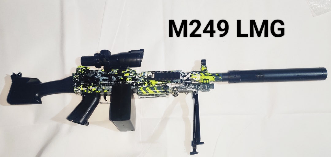 M249 LMG Gel Blaster Electric Rechargeable 20k Ammo Battery Etsy