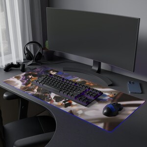 Tappetino Mouse Gaming, RGB Grande Mouse Pad con Effetti Luce XXL  800*300*4mm
