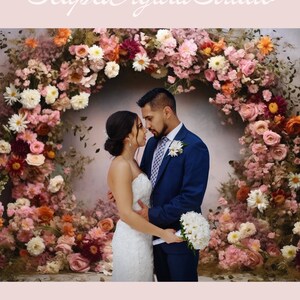 Floral Digital Backdrops for Wedding Overlay, Maternity Digital Download Background for Children, Digital Flower Arch Background for Kids