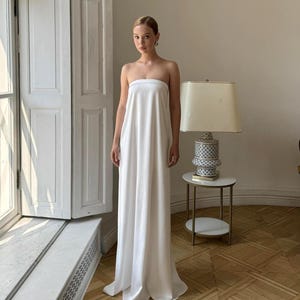Strapless White Maxi Dress - Etsy Strapless White Maxi Dress - Etsy