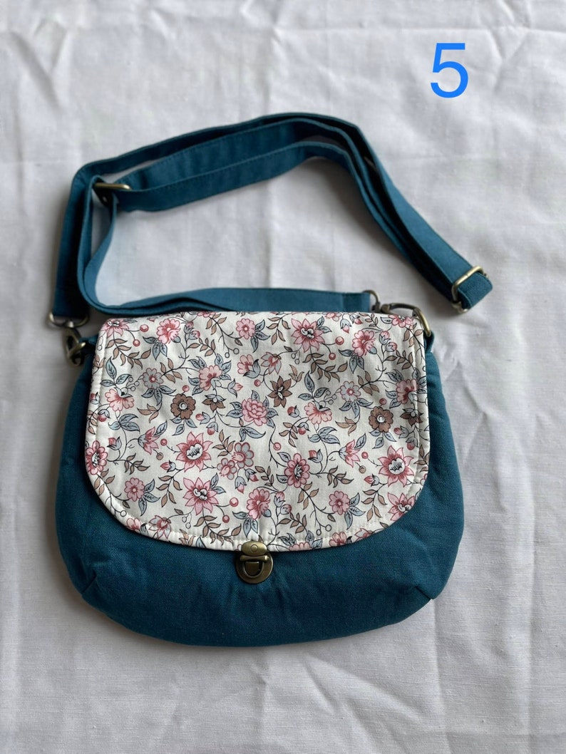 Shoulder Bags/Handbag in 100% handmade cotton fabrics image 5