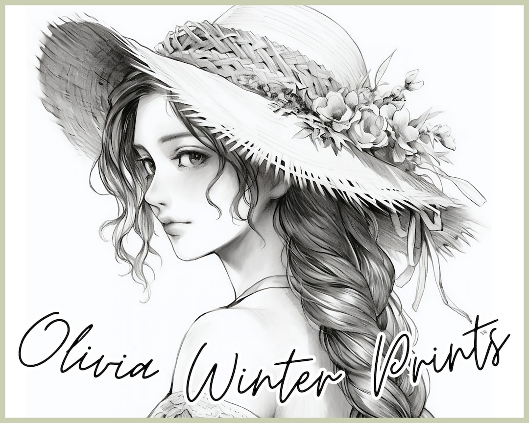 Coloring Page for Adult, Country Girl Coloring Pages Printable Instant ...