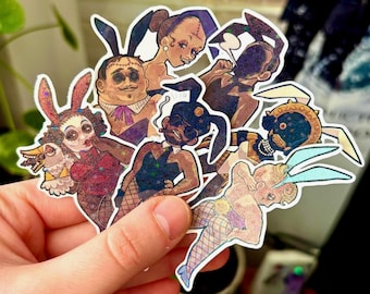 De belangrijkste items van het konijn: holosticker
