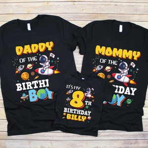 Astronaut Birthday Shirt, Family Astronaut Shirts, Family Rocket Shirt, Matching Birthday Boy, Rocket Birthday Shirts, Birthday Space Shirt