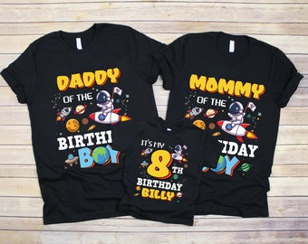Astronaut Birthday Shirt, Family Astronaut Shirts, Family Rocket Shirt, Matching Birthday Boy, Rocket Birthday Shirts, Birthday Space Shirt