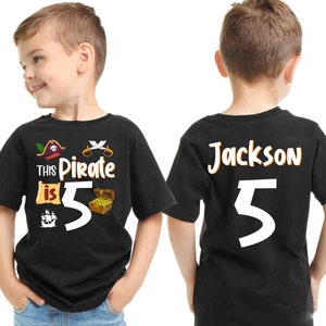 Pirates Birthday Shirt, Personalized Birthday Boy T-shirt, Birthday Tee, Pirate Birthday Vibes, Toddler Birthday Gift, Pirate Birthday Party