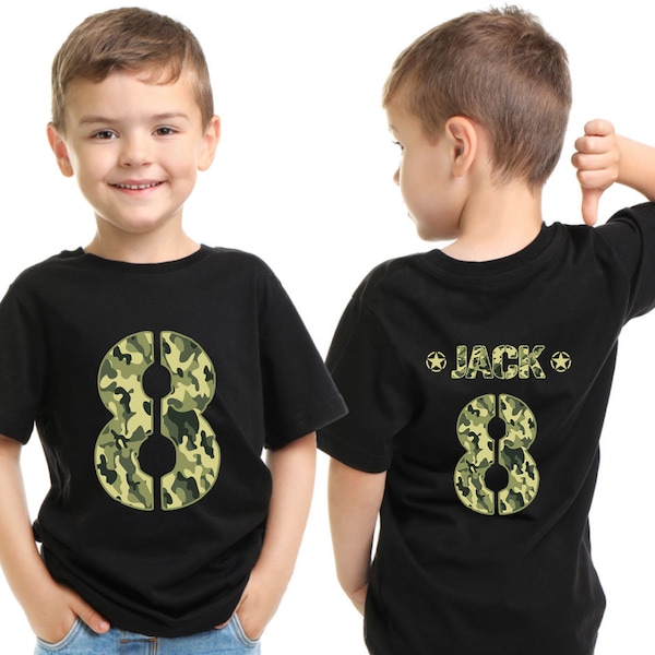 Birthday Boy Army Shirt, Army Party Shirt, Military Birthday Shirt, Kids Army Shirt, Camo Shirt for Boys, Kids Birthday Gift Shirt Boy