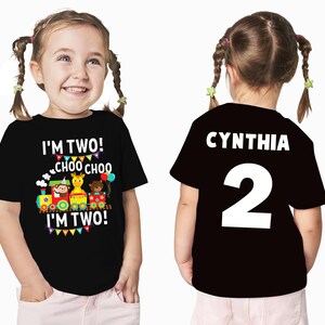 Train Birthday Shirt | 2nd Birthday Shirt | Choo Choo I&#39;m Two Birthday Shirt | Toot Toot I&#39;m Two Birthday Shirt | Boys Birthday Shirt