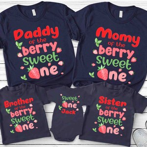 Sweet One Strawberry Family Birthday Shirt, Birthday Girl Party Shirts, Family Matching Birthday Shirts, Berry 1st Birthday, First Birthday
