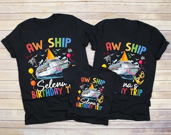 Personalized Birthday Cruise Crew Shirt, Family Cruising Birthday, Matching Birthday Cruise Shirt, Birthday Cruise Sqaud Shirt,Birthday Crew