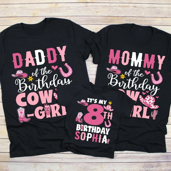 Cowgirl Birthday Shirt, Farm Birthday Shirt, Rodeo, Country,Western Party, Cowgirl Mom Shirt,Birthday Boy Shirt, Matching Rodeo Cowboy Theme