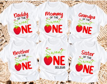 Sweet One Strawberry Family Birthday Shirt, Birthday Girl Party Shirts, Family Matching Birthday Shirts, Berry 1st Birthday, First Birthday