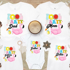 Pool Party Birthday Shirt Girl Pool Party Birthday T-Shirt Swim Birthday TShirt Summer Birthday Pool Party Girl Birthday Shirt Boy Birthday