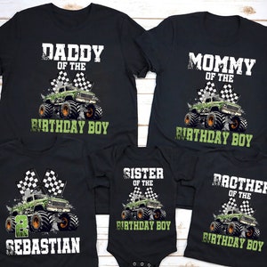 Monster Truck Birthday Shirt, Birthday Boy Monster Truck Shirt, Family Birthday Truck Shirt, Custom Monster Truck Birthday Shirt, Truck Bday