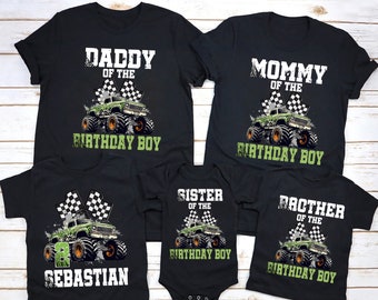 Monster Truck Birthday Shirt, Birthday Boy Monster Truck Shirt, Family Birthday Truck Shirt, Custom Monster Truck Birthday Shirt, Truck Bday