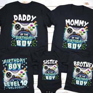 Gamer Birthday Shirt,Matching Family Birthday Shirts,Gaming Birthday Shirts,Video Game Birthday Theme,Custom Gamer Shirt,Gaming Birthday Boy