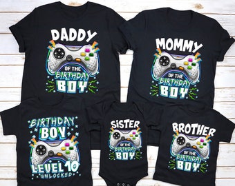Gamer Birthday Shirt,Matching Family Birthday Shirts,Gaming Birthday Shirts,Video Game Birthday Theme,Custom Gamer Shirt,Gaming Birthday Boy