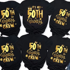 50th Birthday Shirts, Family Matching 50th Birthday Group Shirts, 50th Birthday Gifts for Women  Men Personalized 50th Birthday Party Gift