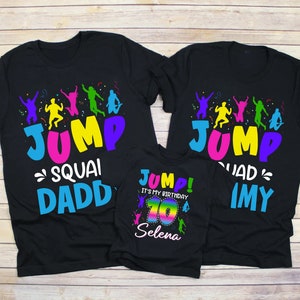 Jump Birthday Party Shirts, Trampoline Party Shirts, Bounce House Party, Let&#39;s Jump Party, Boy Girl Mom Dad Sister Brother Party Family Tee