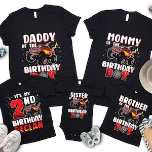 Monster Truck Birthday Shirt, Birthday Boy Monster Truck Shirt, Family Birthday Truck Shirt, Custom Monster Truck Birthday Shirt, Truck Bday