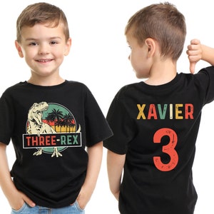 Three Rex Birthday T-shirt, 3rd Birthday Boy, Three Rex Dinosaur Birthday Shirt, Girls Dinosaur Birthday Shirt, Dino Saurus Birthday Shirt