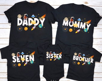 Astronaut Birthday Shirt, Family Astronaut Shirts, Family Rocket Shirt, Matching Birthday Boy, Rocket Birthday Shirts, Birthday Space Shirt
