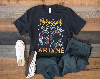 Blessed By God for 60 Years Shirt - Mom 60th Birthday - 60th Birthday Dad - 60th Birthday Shirt - 60th Bday Tee Shirts - 60th Birthday Gifts