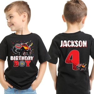 Monster Truck Birthday Shirt, Birthday Boy Monster Truck Shirt, Family Birthday Truck Shirt, Custom Monster Truck Birthday Shirt, Truck Bday