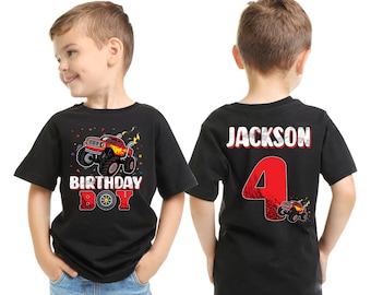 Monster Truck Birthday Shirt, Birthday Boy Monster Truck Shirt, Family Birthday Truck Shirt, Custom Monster Truck Birthday Shirt, Truck Bday