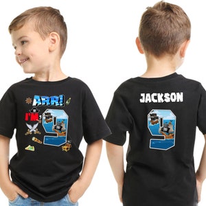 Pirates Birthday Shirt, Personalized Birthday Boy T-shirt, Birthday Tee, Pirate Birthday Vibes, Toddler Birthday Gift, Pirate Birthday Party