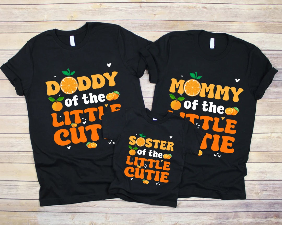 Personalized Little Cutie Family Tshirts for Baby Shower or Birthday