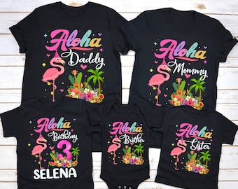 Aloha Birthday Hawaii Shirt, Girls Luau Candles, Hawaii-themed birthday party, Summer Hawaiian Girl Theme, Matching Family Birthday Party