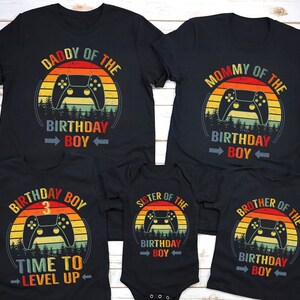 Gamer Birthday Shirt,Matching Family Birthday Shirts,Gaming Birthday Shirts,Video Game Birthday Theme,Custom Gamer Shirt,Gaming Birthday Boy