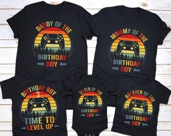 Gamer Birthday Shirt,Matching Family Birthday Shirts,Gaming Birthday Shirts,Video Game Birthday Theme,Custom Gamer Shirt,Gaming Birthday Boy