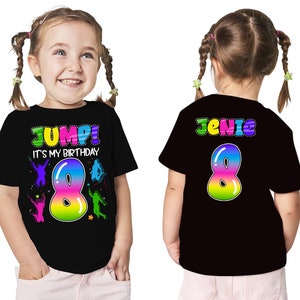 Jump Birthday Party Shirts, Trampoline Party Shirts, Bounce House Party, Let&#39;s Jump Party,Birthday Boy, Birthday Girl, Jump Birthday Theme