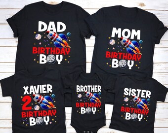 Astronaut Birthday Shirt, Family Astronaut Shirts, Family Rocket Shirt, Matching Birthday Boy, Rocket Birthday Shirts, Birthday Space Shirt