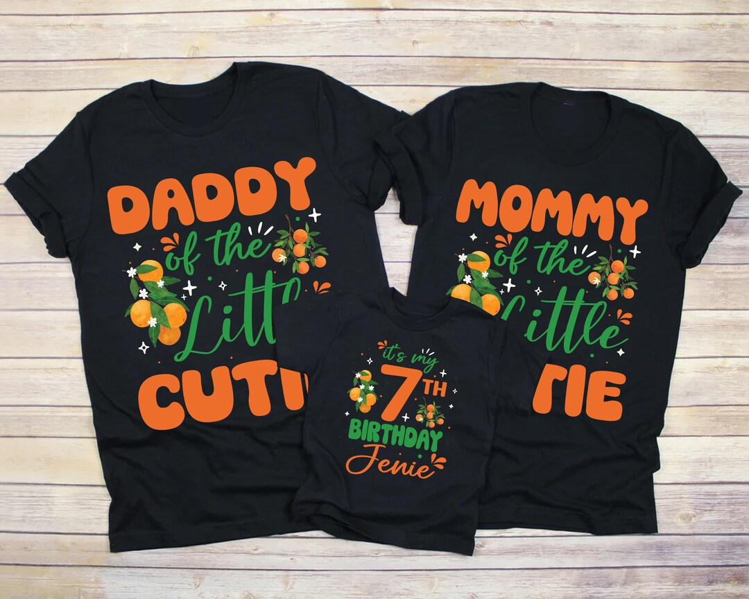 Personalized Little Cutie Family Tshirts for Baby Shower or Birthday