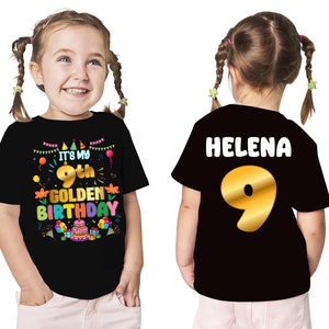 Golden Birthday Girl Shirt - Girls Golden Birthday Shirt Gold Birthday Shirt - Golden Girl Birthday Shirt - Personalized Golden Birthday