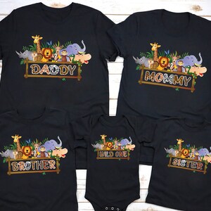Family Wild One Birthday Shirts, Mom and Dad Birthday Shirts, Zoo Animals Birthday Shirts, Wild Birthday Shirts, Matching Family Birthday