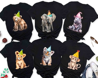 Zoo Birthday Party Animals Birthday Shirt, Safari Animals Birthday Party Shirt, Zoo Birthday Wild birthday Shirt, Party Animal Shirt