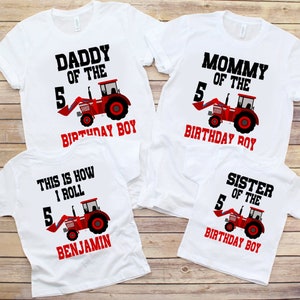 Tractor birthday shirt , Custom tractor shirt, farm birthday matching family shirt, farm birthday party, birthday mom,country birthday party