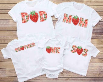 Sweet One Strawberry Family Birthday Shirt, Birthday Girl Party Shirts, Family Matching Birthday Shirts, Berry 1st Birthday, First Birthday