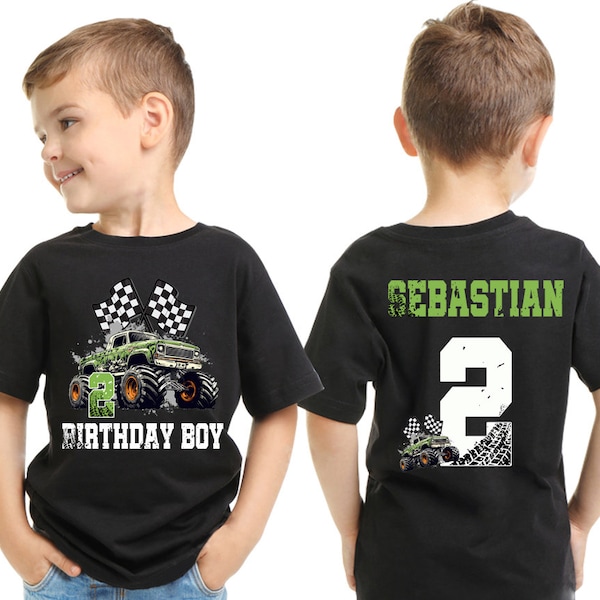 Monster Truck Birthday Shirt, Birthday Boy Monster Truck Shirt, Family Birthday Truck Shirt, Custom Monster Truck Birthday Shirt, Truck Bday