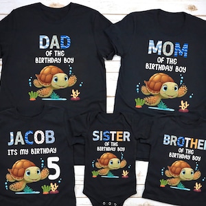 Sea turtle birthday shirt, turtle birthday shirt, under the sea birthday, 1st birthday Birthday Outfit, under the sea family shirts, Ocean
